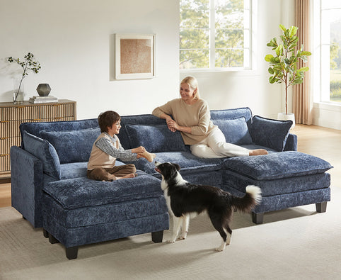 BAYCLARA Modular Chenille Sectional Sofa