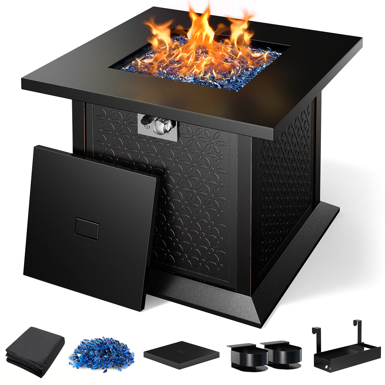 BAYCLARA Propane Fire Pit Table