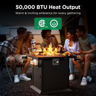BAYCLARA Propane Fire Pit Table