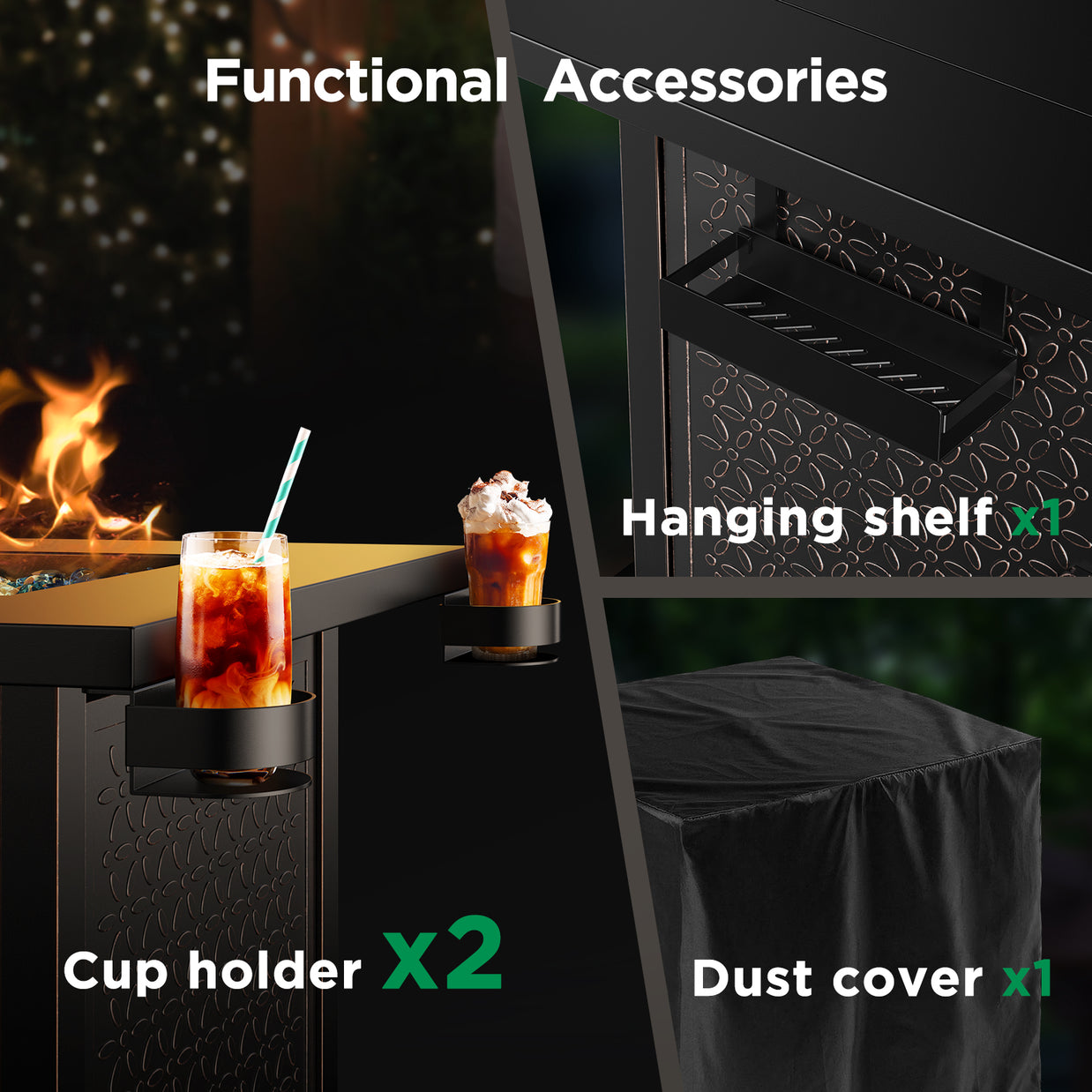 BAYCLARA Propane Fire Pit Table