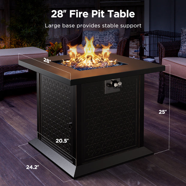 BAYCLARA Propane Fire Pit Table
