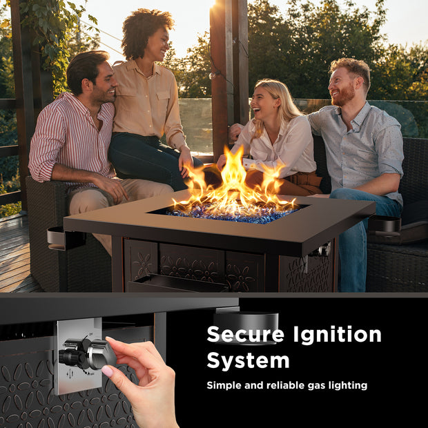 BAYCLARA Propane Fire Pit Table
