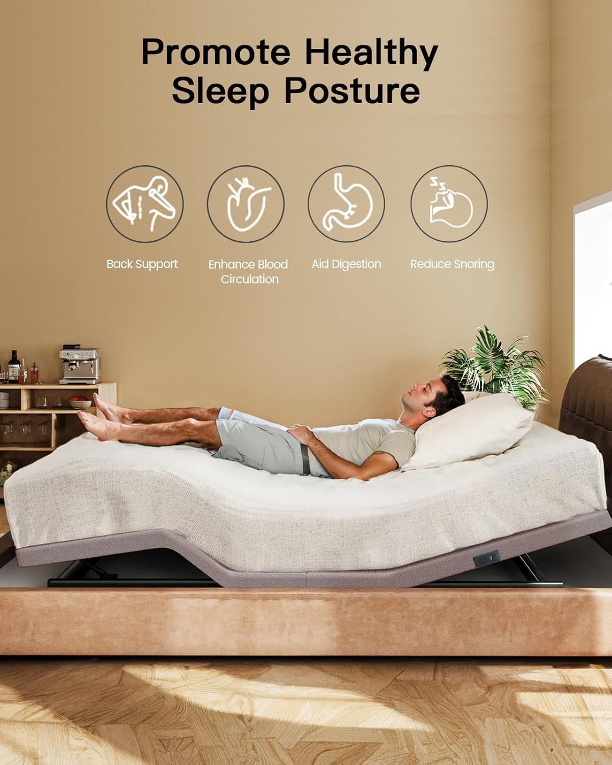 BAYCLARA Adjustable Bed Frame with Massage