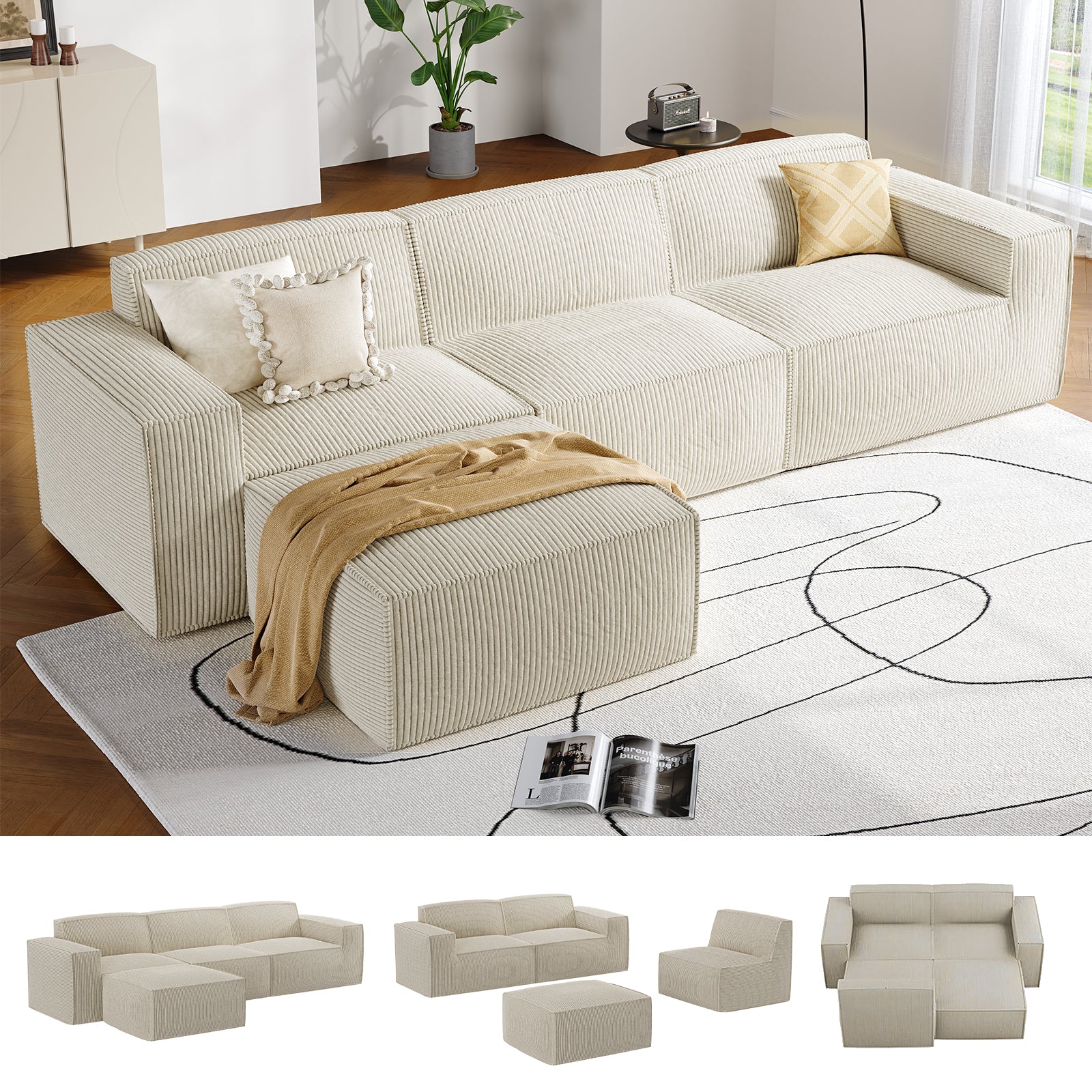 BAYCLARA Urban Nest Modular Sofa - White