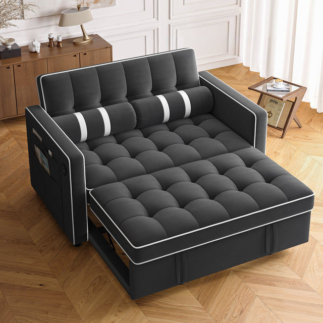 BAYCLARA 3-in-1 Sleeper Sofa Bed - Black