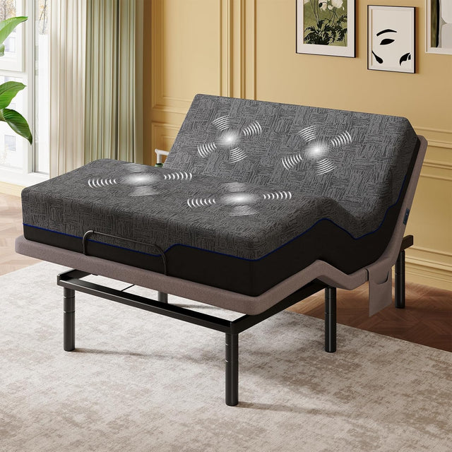 BAYCLARA Adjustable Bed Frame with Massage & Luxury Mattress Set