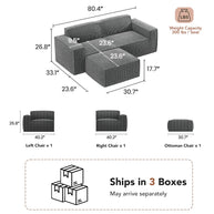 BAYCLARA Urban Nest Modular Sofa - Grey