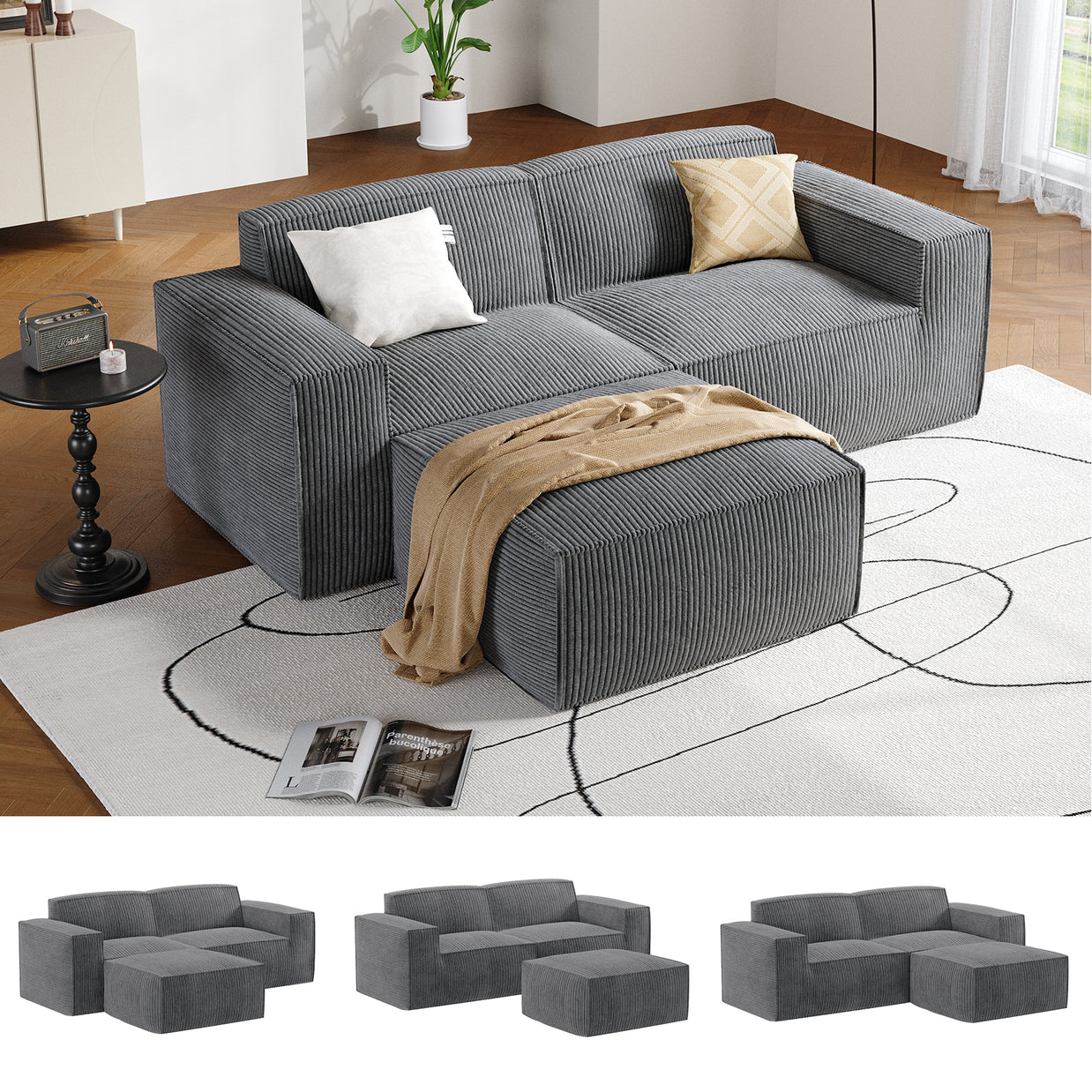 BAYCLARA Urban Nest Modular Sofa - Grey
