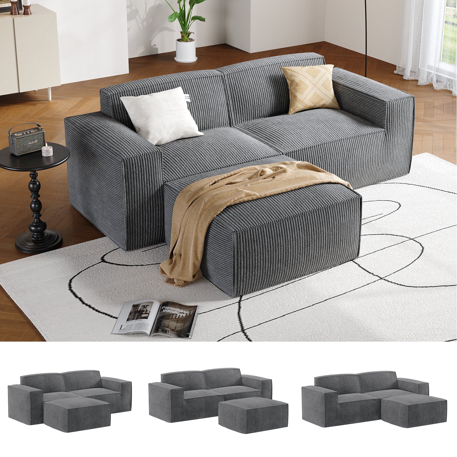 BAYCLARA Urban Nest Modular Sofa - Grey