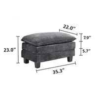 BAYCLARA 111.5“ U Shaped Modular Chenille Sectional Sofa Couch