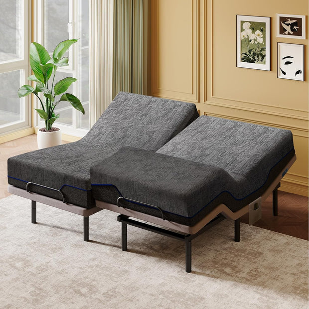 BAYCLARA Basic Adjustable Bed Frame & Luxury Mattress Set