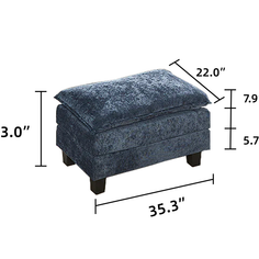 BAYCLARA 111.5“ U Shaped Modular Chenille Sectional Sofa Couch