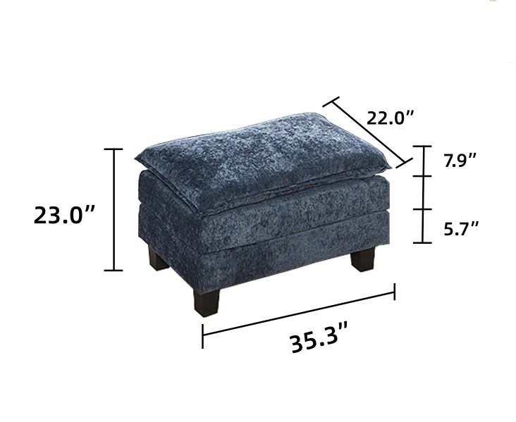 BAYCLARA 111.5“ U Shaped Modular Chenille Sectional Sofa Couch