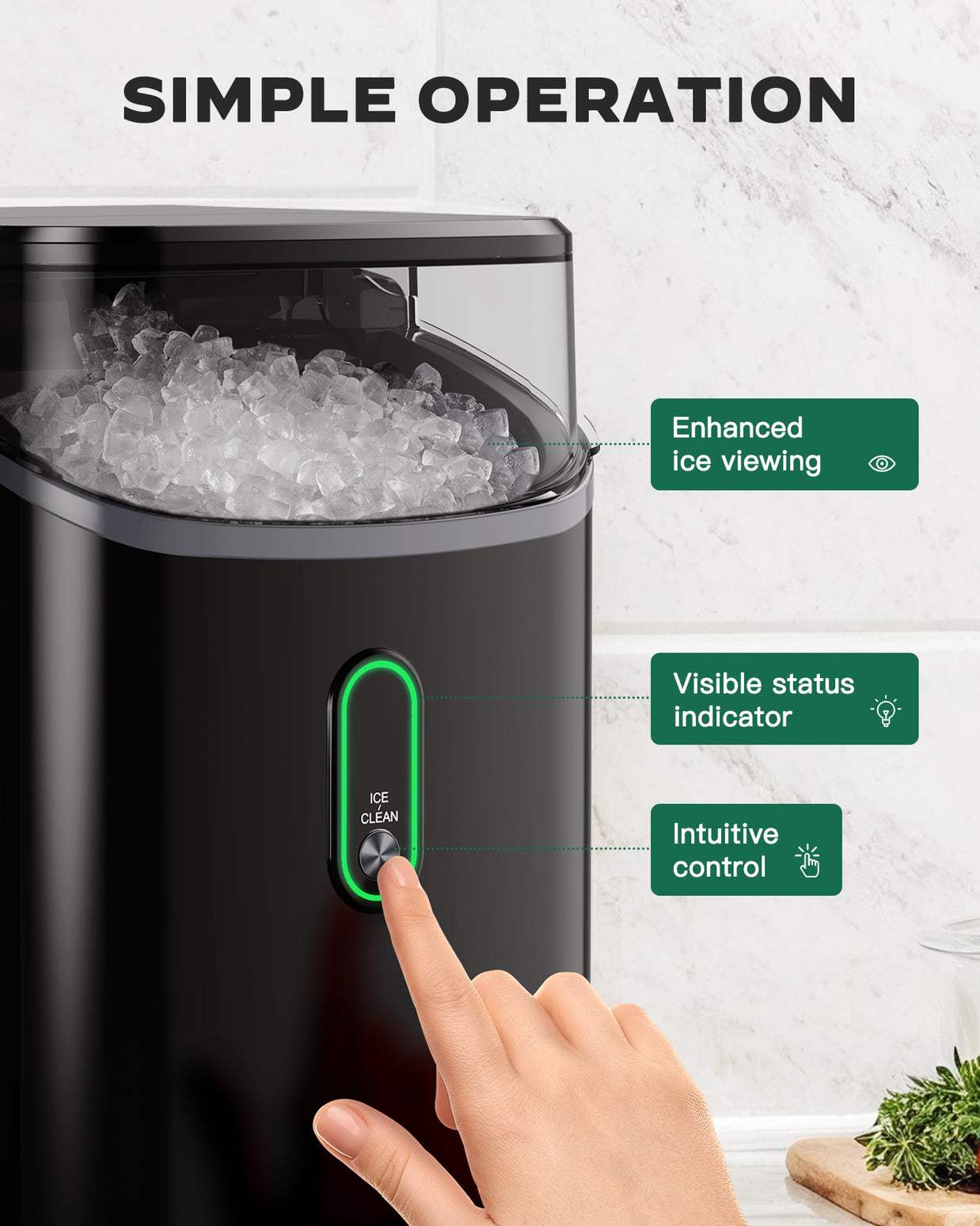 BAYCLARA Nugget Ice Maker