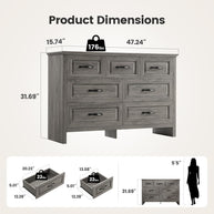 BAYCLARA Pearl Dresser,7 Drawer