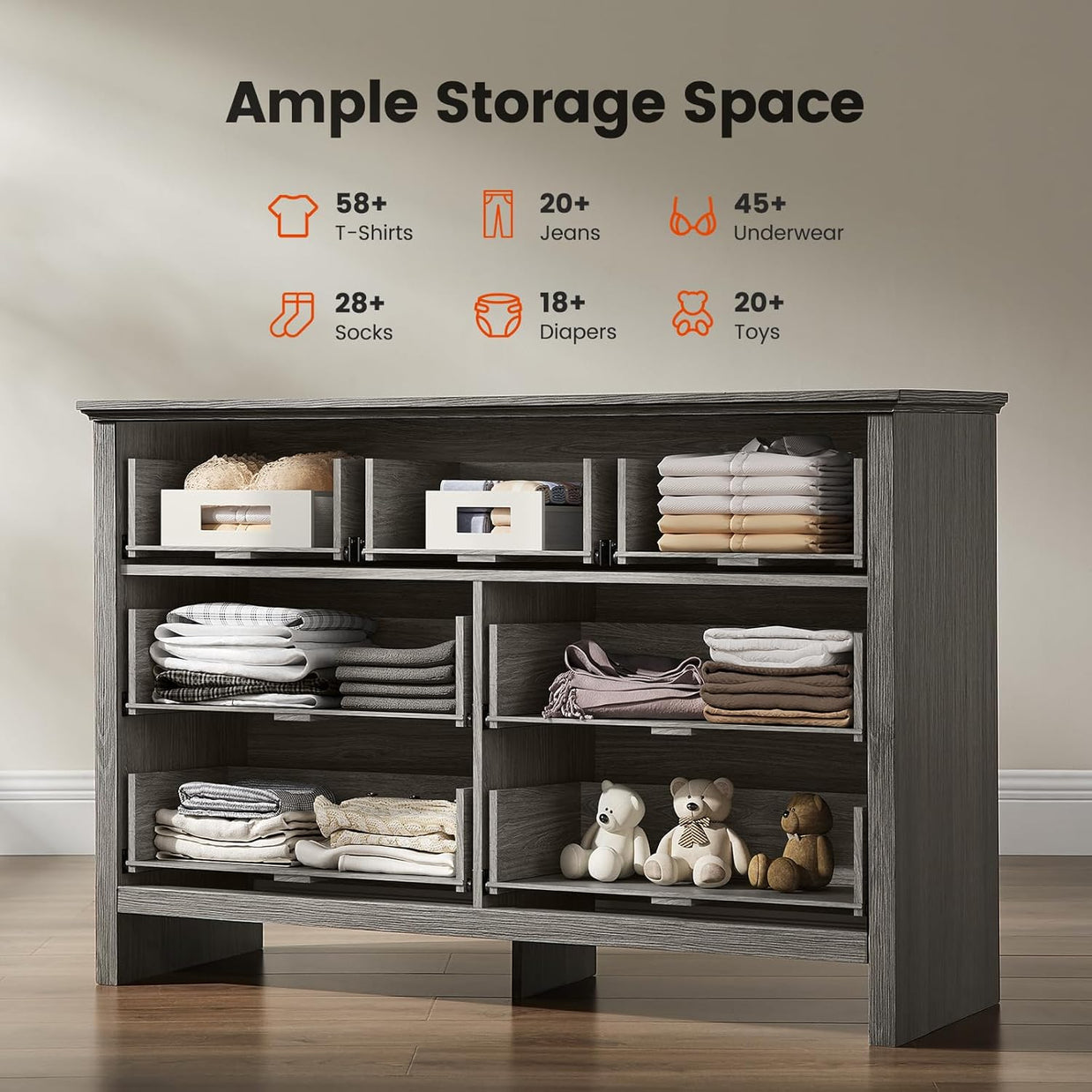 BAYCLARA Pearl Dresser,7 Drawer