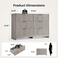 BAYCLARA Urban Dresser,6 Drawer