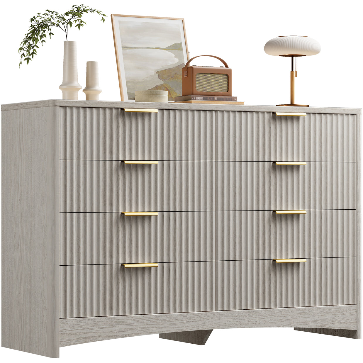 BAYCLARA Urban Grey Dresser,5–8 Drawer Storage Chest