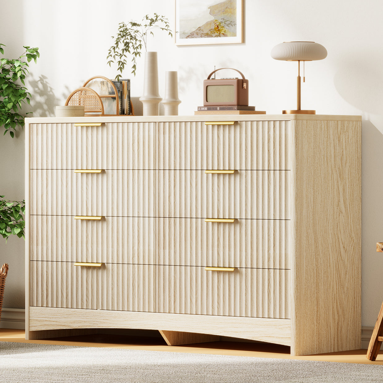 BAYCLARA Urban Oak Dresser,5–8 Drawer Storage Chest