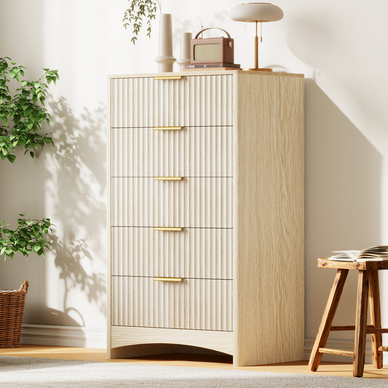 BAYCLARA Urban Oak Dresser,5–8 Drawer Storage Chest