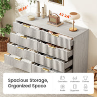 BAYCLARA Urban Grey Dresser,5–8 Drawer Storage Chest