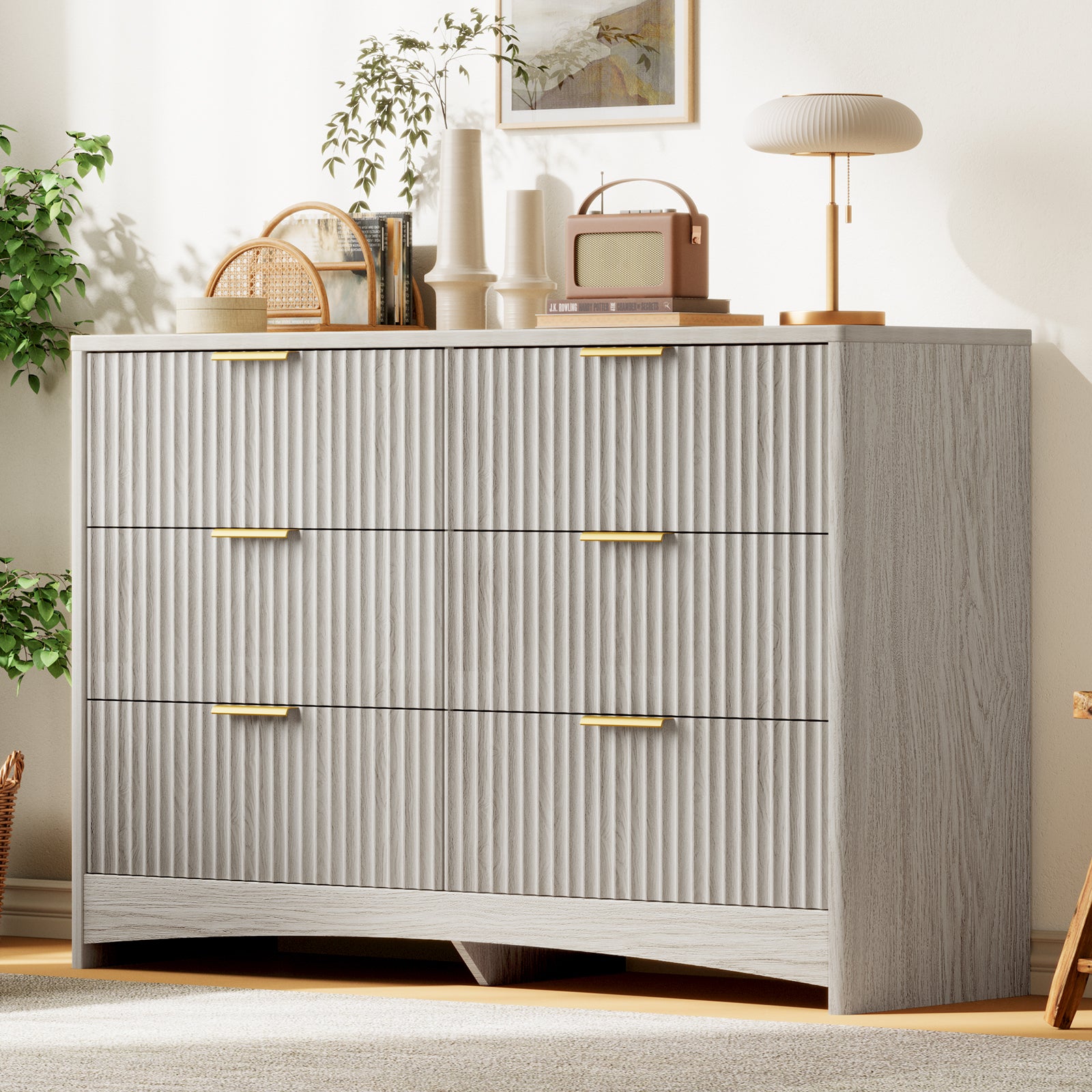 BAYCLARA Urban Grey Dresser,5–8 Drawer Storage Chest