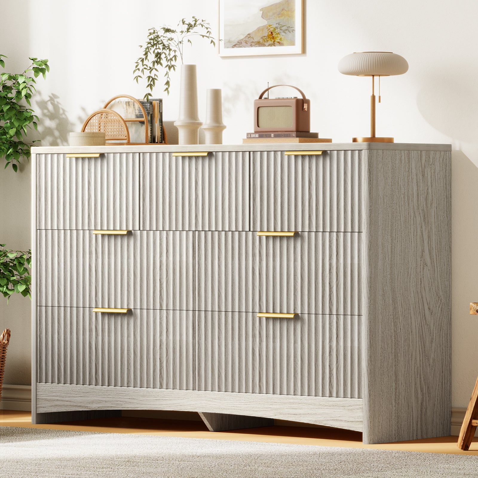 BAYCLARA Urban Grey Dresser,5–8 Drawer Storage Chest