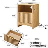 BAYCLARA Urban Oak Nightstand