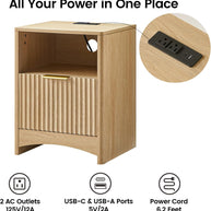 BAYCLARA Urban Oak Nightstand