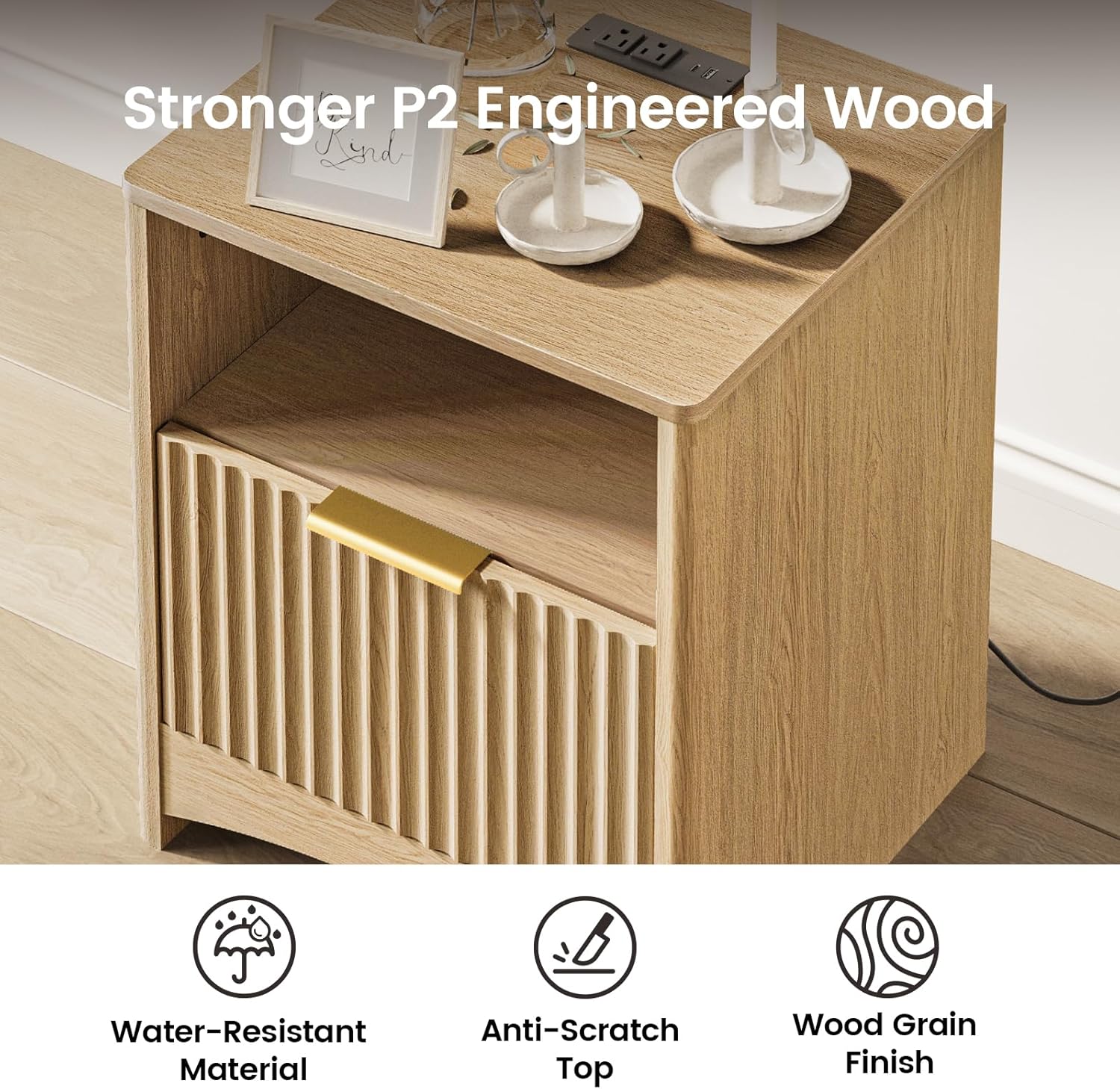 BAYCLARA Urban Oak Nightstand