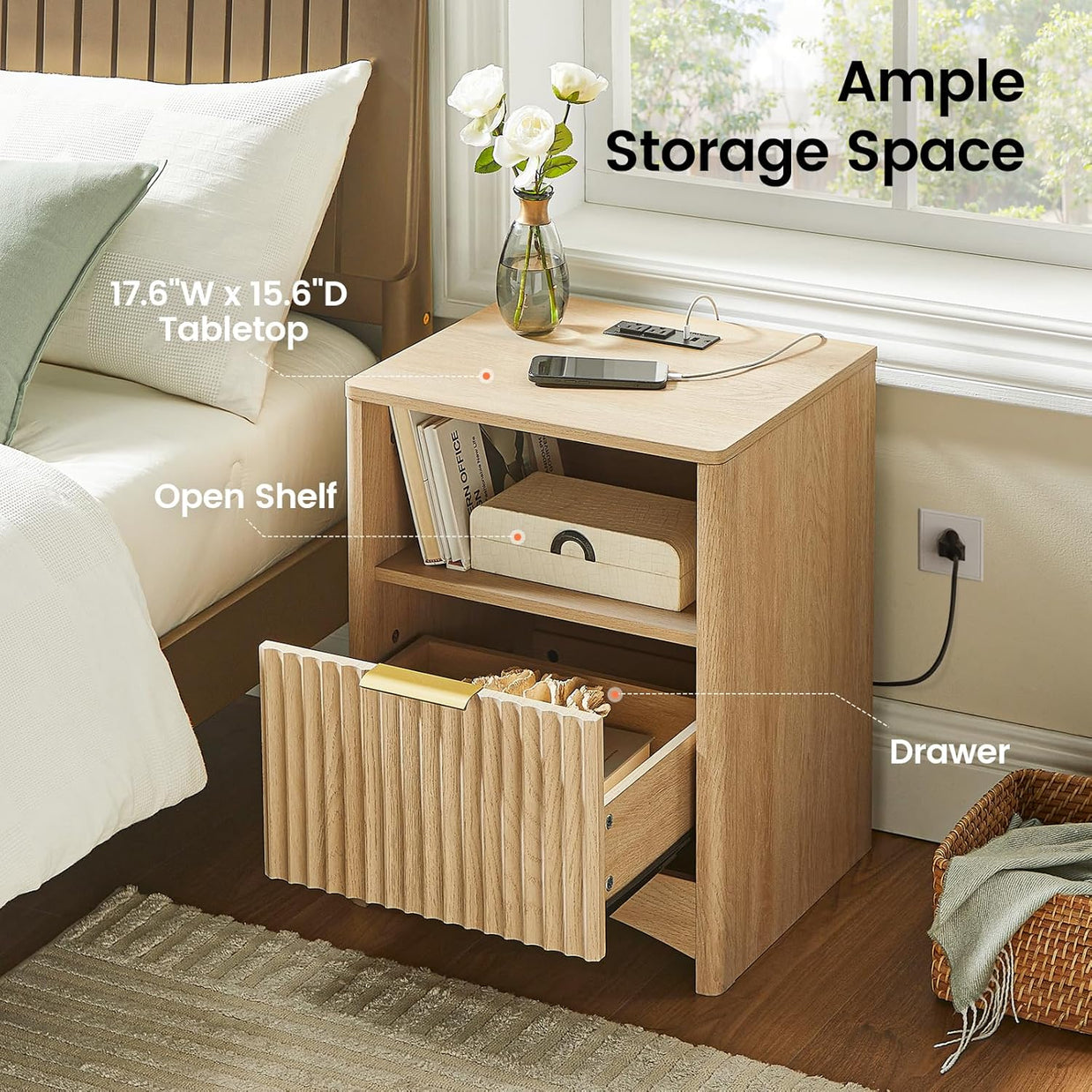 BAYCLARA Urban Oak Nightstand