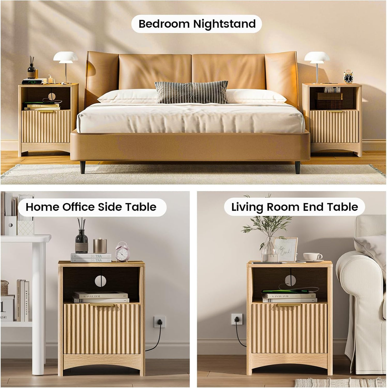 BAYCLARA Urban Oak Nightstand