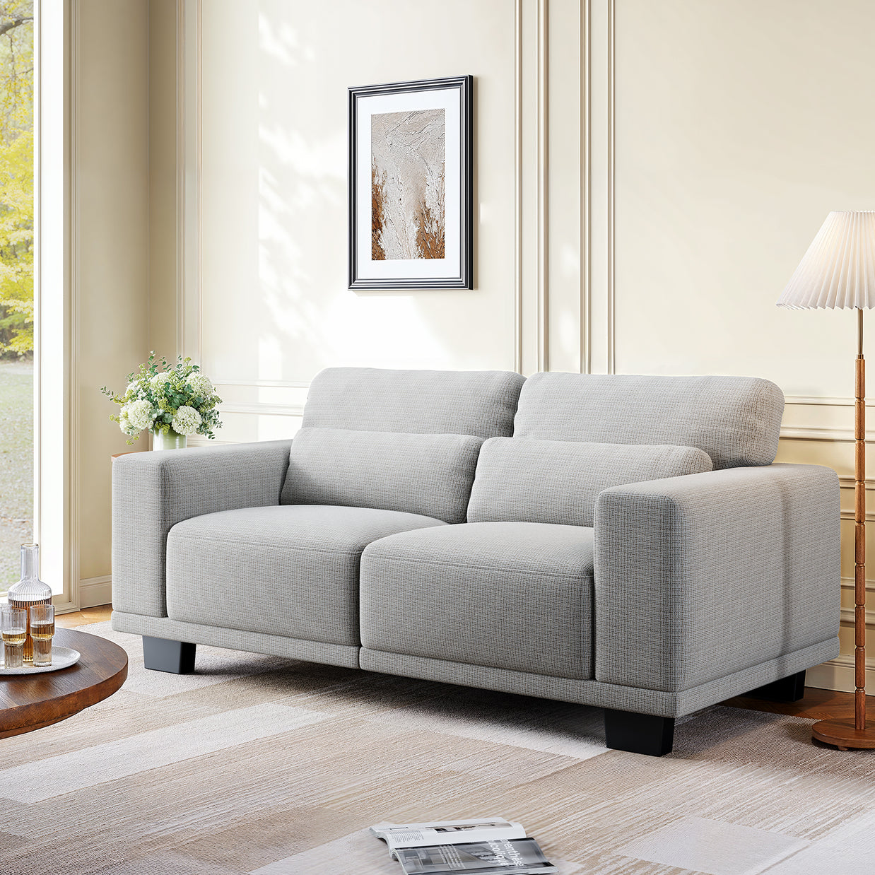 BAYCLARA Minimal Sectional Couch - Grey