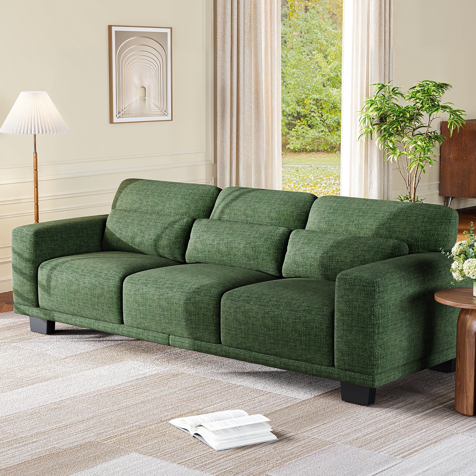 BAYCLARA Minimal Sectional Couch - Green