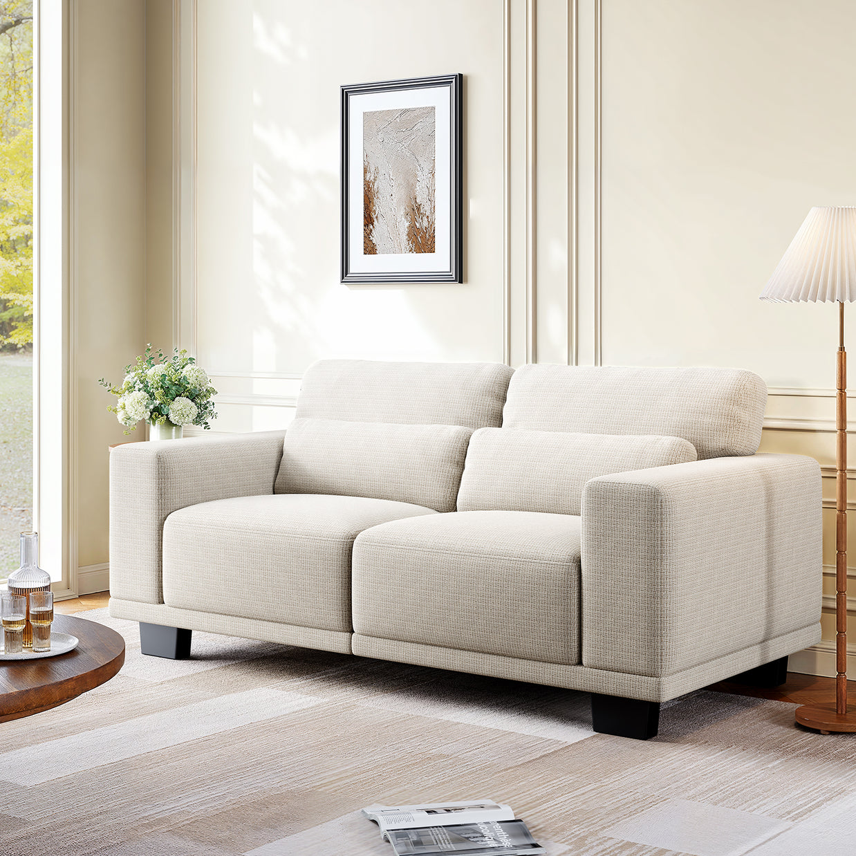 BAYCLARA Minimal Sectional Couch - White