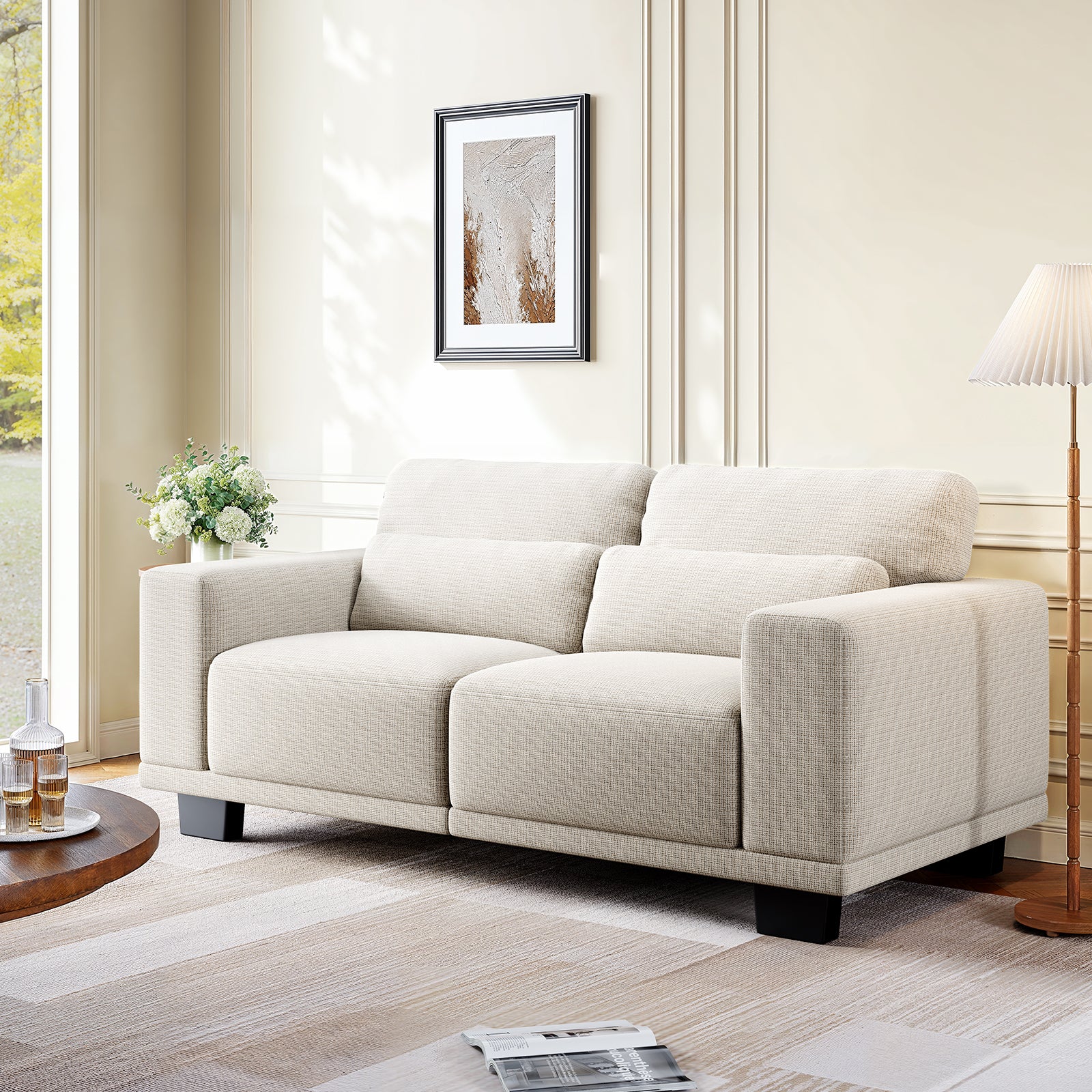 BAYCLARA Minimal Sectional Couch - White