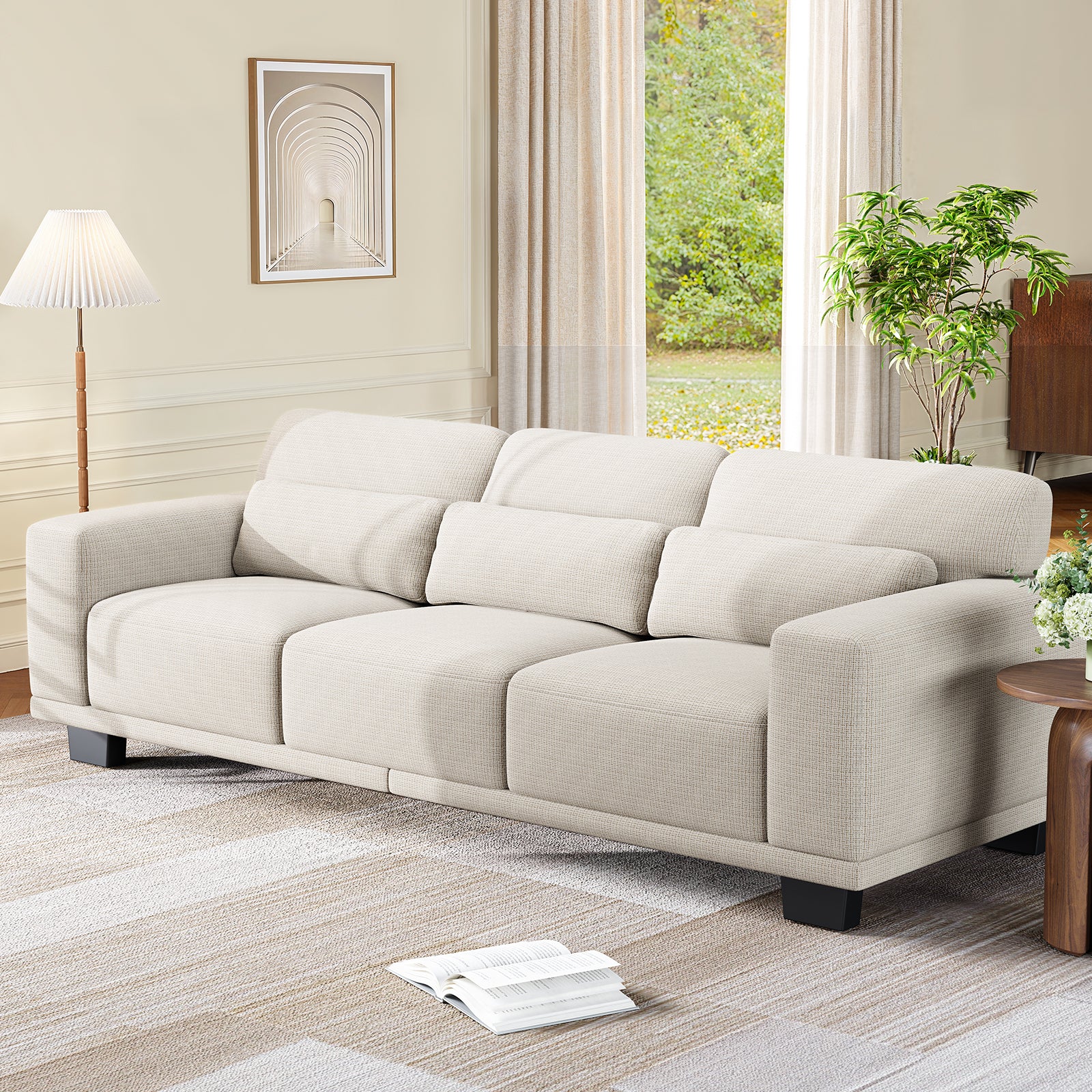 BAYCLARA Minimal Sectional Couch - White