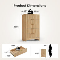 BAYCLARA Urba Dresser,5 Drawer