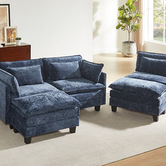 BAYCLARA 111.5“ U Shaped Modular Chenille Sectional Sofa Couch