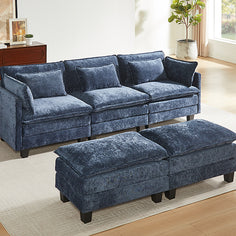 BAYCLARA 111.5“ U Shaped Modular Chenille Sectional Sofa Couch