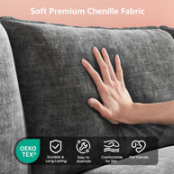 BAYCLARA 111.5“ U Shaped Modular Chenille Sectional Sofa Couch