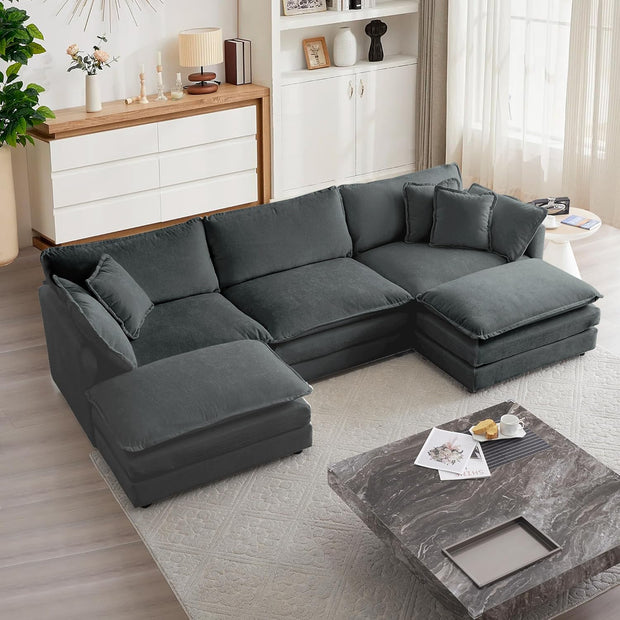 BAYCLARA Modular Chenille Sectional Sofa