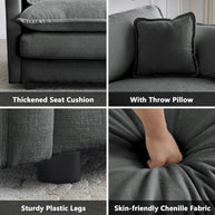 BAYCLARA Modular Chenille Sectional Sofa