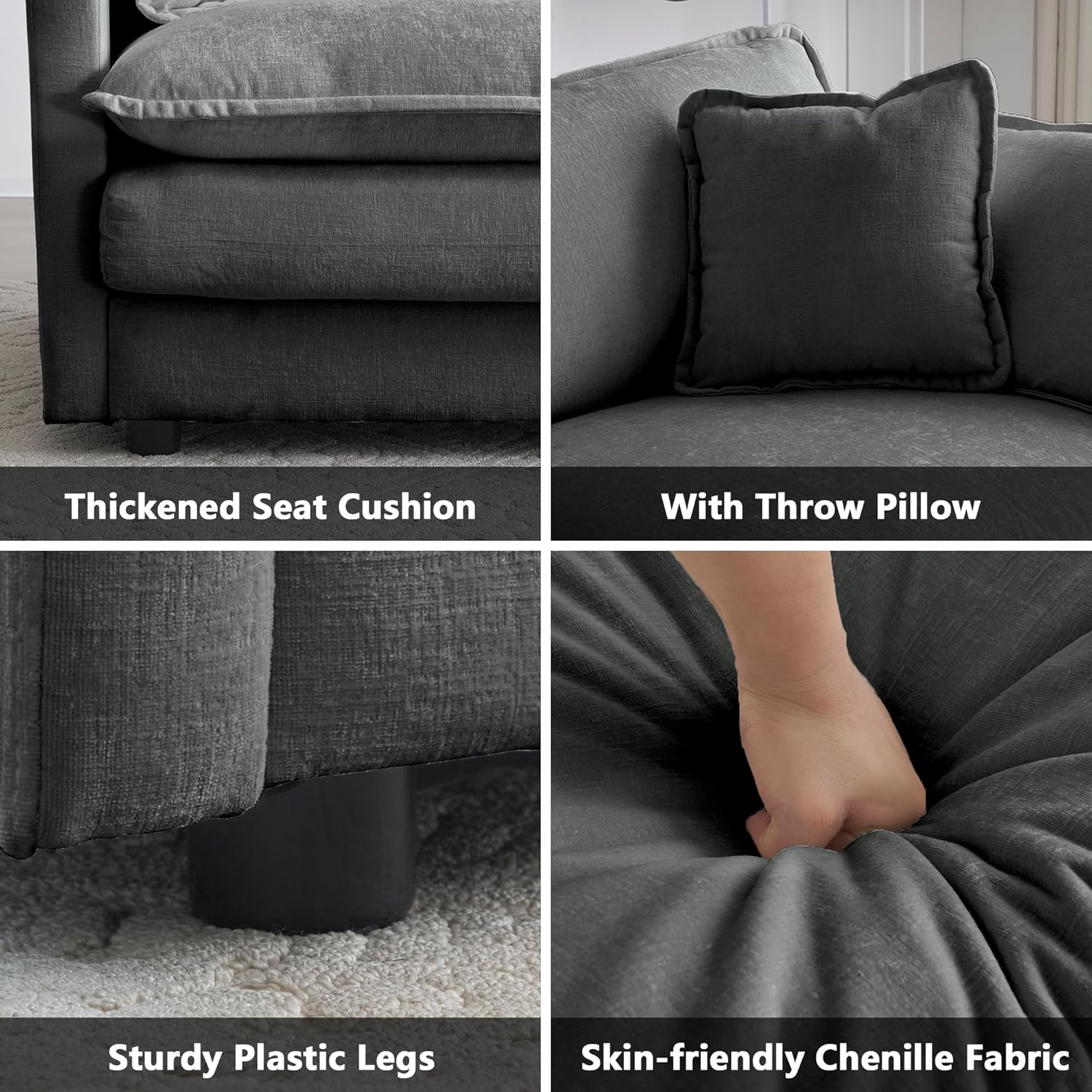 BAYCLARA Modular Chenille Sectional Sofa