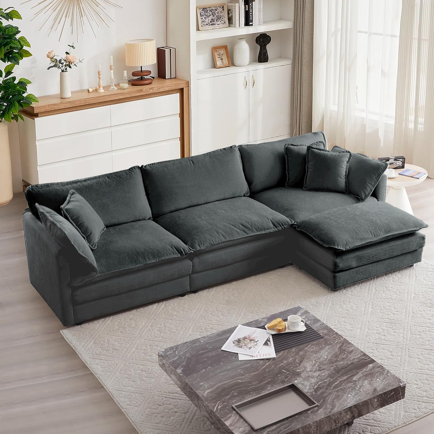 BAYCLARA Modular Chenille Sectional Sofa