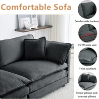 BAYCLARA Modular Chenille Sectional Sofa