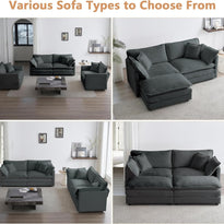 BAYCLARA Modular Chenille Sectional Sofa