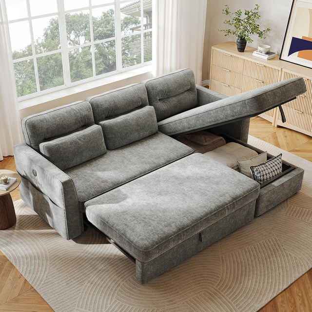 Bayclara Compact Luxury Sectional Sofa Bed