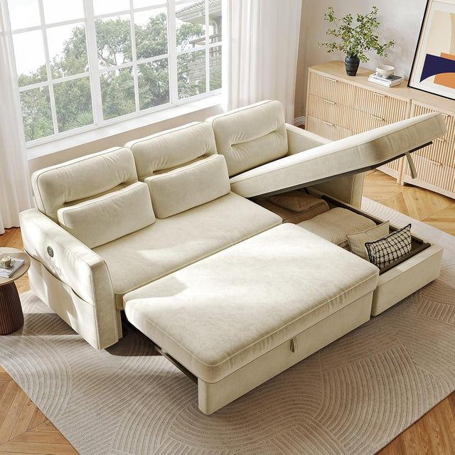 Bayclara Compact Luxury Sectional Sofa Bed