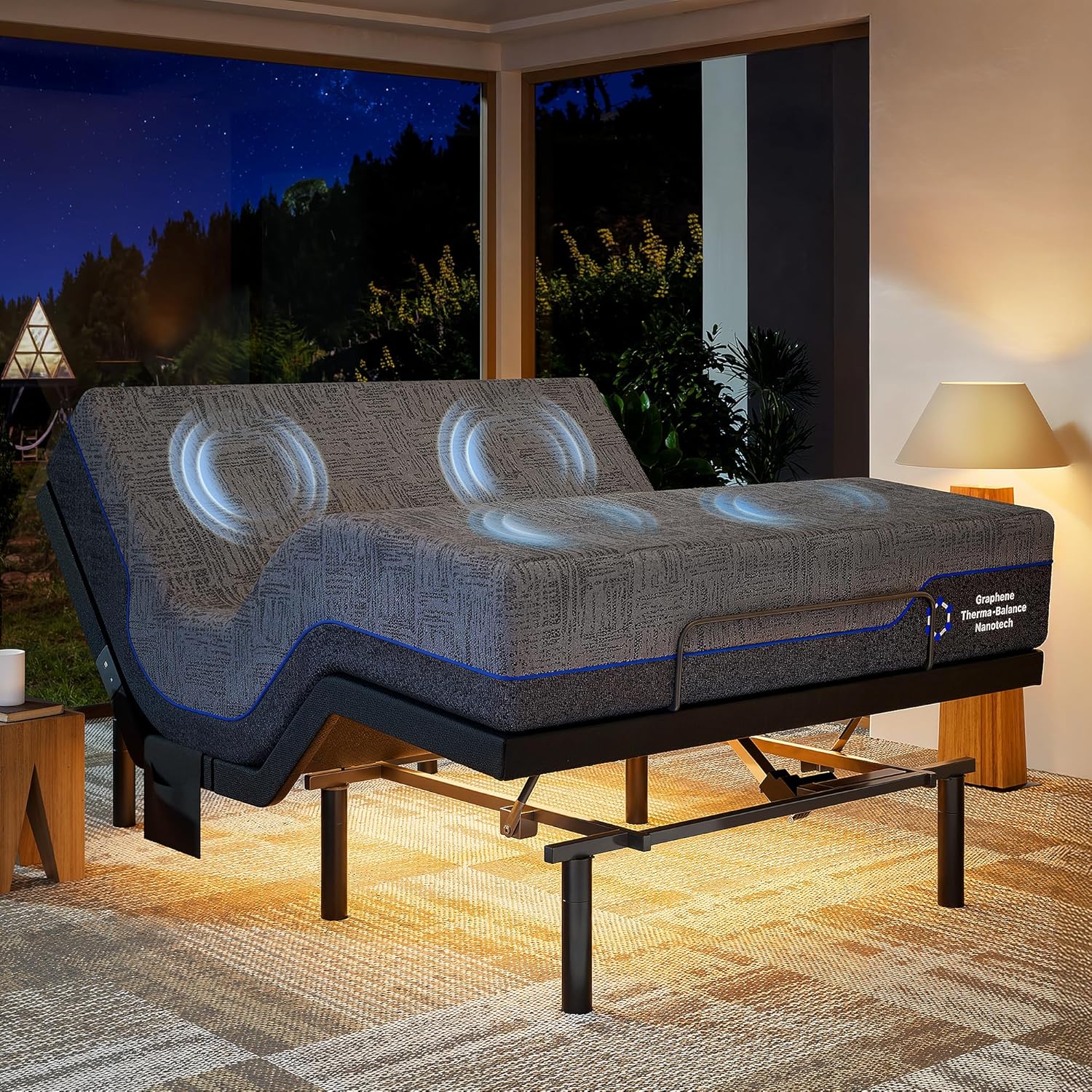 BAYCLARA Eams Smart Adjustable Bed Frame & Luxury Mattress Set